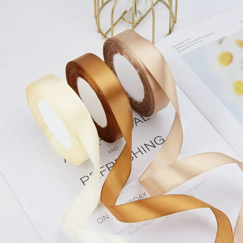 Ribbons Set Gift Wrapping Ribbon, Flower Bouquet Packaging, Handmade Bow Decoration, Satin Ribbon For Jewelry, Party Decoration, And Streamers, Handmade Wedding Bouquets Material, Gift Packaging Materials, Cake Decor Ribbon