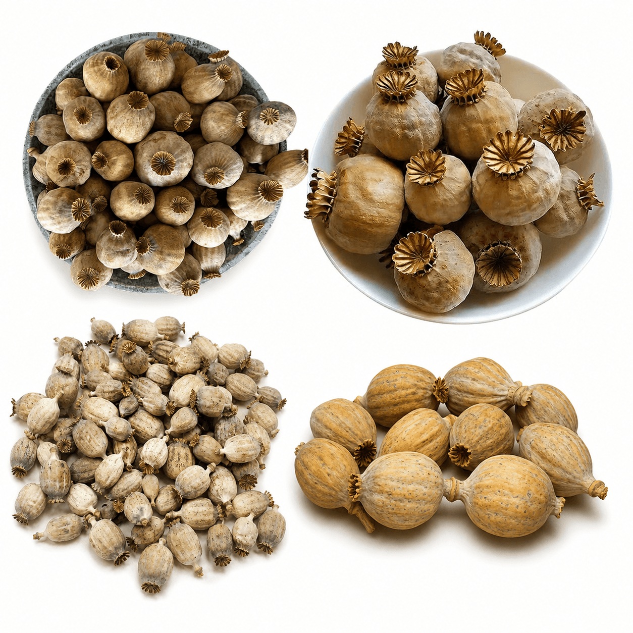 Mixed Decorative Poppy Pods Collection from Austria Uk Hungary and Holland image title | Dried Decor Flowers